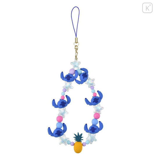 Japan Disney Store 3D Mascot Hand Strap - Stitch : Face Hands-Free Goods - 3