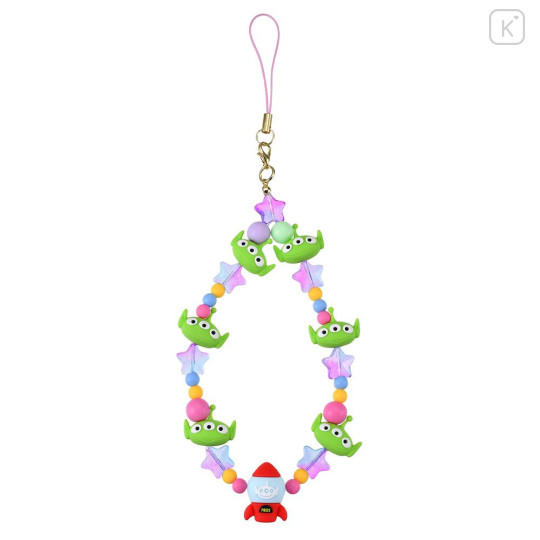 Japan Disney Store 3D Mascot Hand Strap - Toy Story Little Green Men Aliens : Face Hands-Free Goods - 1