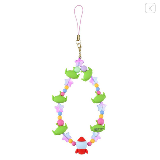 Japan Disney Store 3D Mascot Hand Strap - Toy Story Little Green Men Aliens : Face Hands-Free Goods - 3