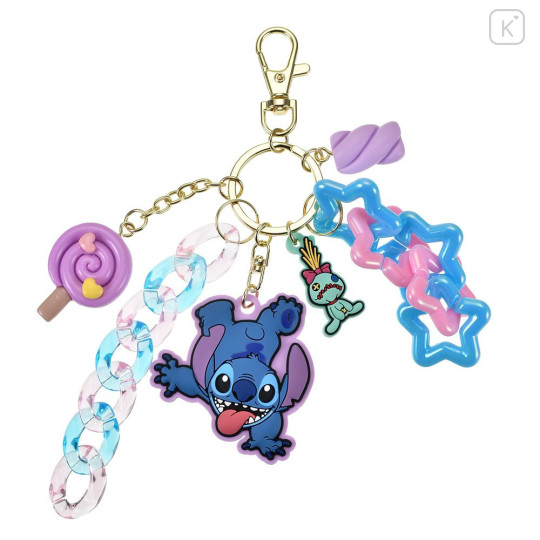 Japan Disney Store Miniature Keychain Bag Charm - Scrump & Stitch : Jingle Jingle Sweets Key Chain Fes - 1
