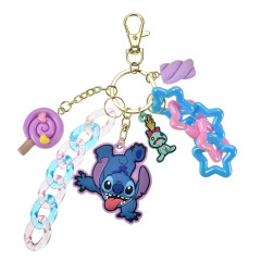 Japan Disney Store Miniature Keychain Bag Charm - Scrump & Stitch : Jingle Jingle Sweets Key Chain Fes