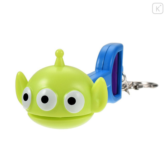 Japan Disney Store Snack Grabber Keychain - Toy Story Little Green Men Aliens : 3D Face Key Chain Fes - 2