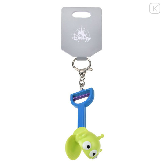 Japan Disney Store Snack Grabber Keychain - Toy Story Little Green Men Aliens : 3D Face Key Chain Fes - 3