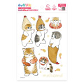 Japan Mofusand Charapita Iron-on Transfer Sheet - Fried Shrimp Cats - 1