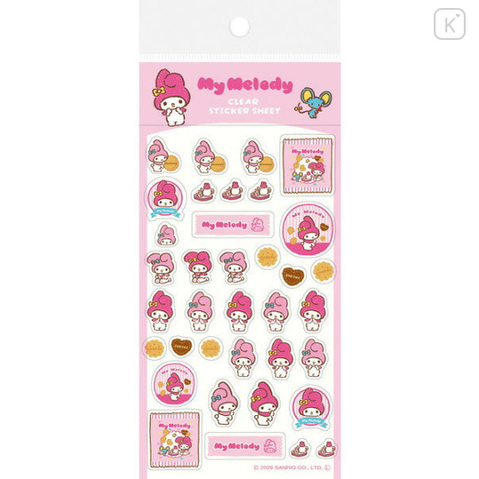 Japan Sanrio Transparent Sticker Sheet - My Melody : Snack Party - 1