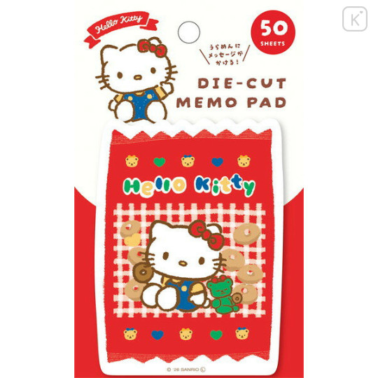 Japan Sanrio Die-cut Memo Pad - Hello Kitty : Snack Party - 1
