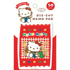 Japan Sanrio Die-cut Memo Pad - Hello Kitty : Snack Party