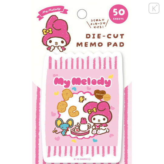 Japan Sanrio Die-cut Memo Pad - My Melody : Snack Party - 1