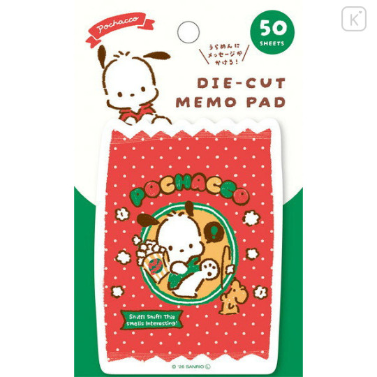 Japan Sanrio Die-cut Memo Pad - Pochacco : Snack Party - 1