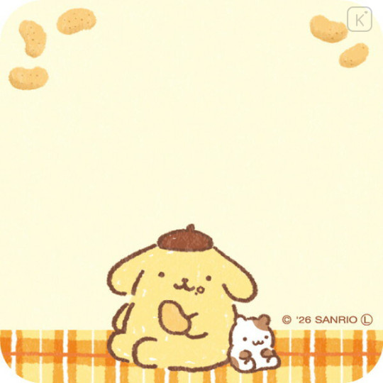 Japan Sanrio Message Sticky Notes - Pompompurin : Snack Party - 3