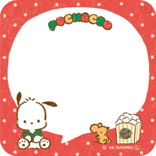 Japan Sanrio Message Sticky Notes - Pochacco : Snack Party - 2
