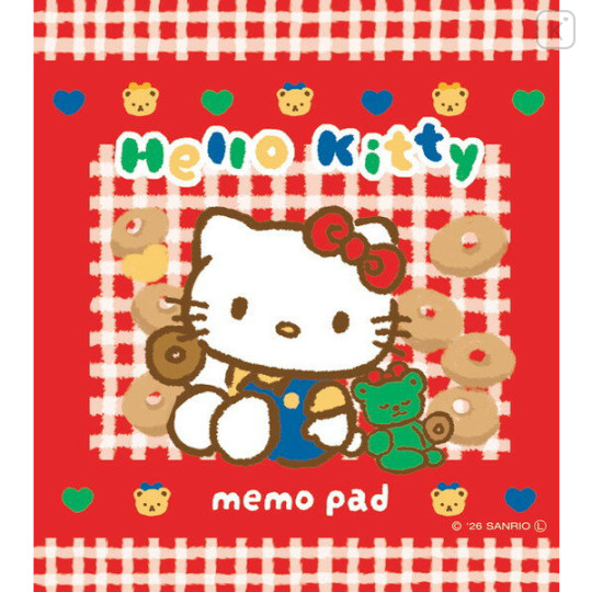Japan Sanrio Memo Pad - Hello Kitty : Snack Party - 1