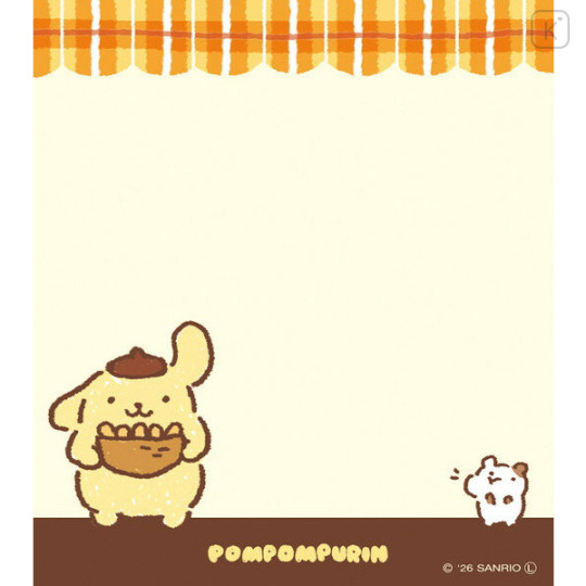 Japan Sanrio Memo Pad - Pompompurin : Snack Party - 3