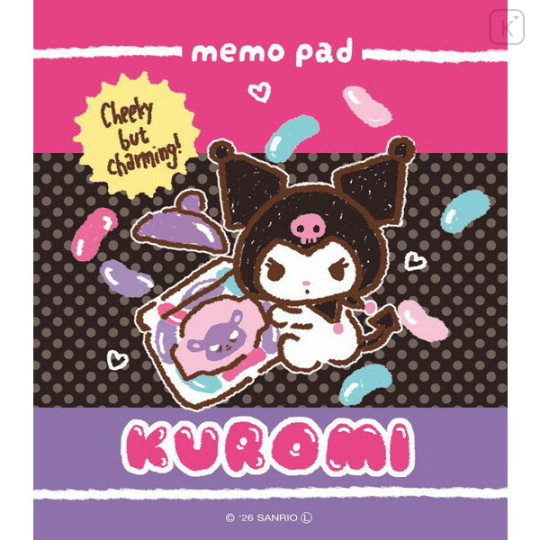 Japan Sanrio Memo Pad - Kuromi : Snack Party - 1