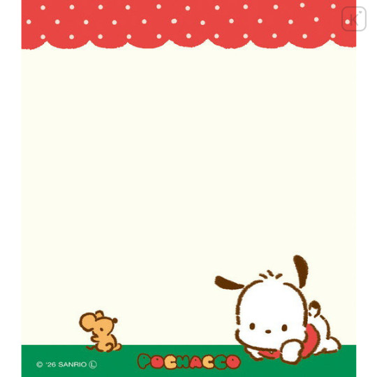 Japan Sanrio Memo Pad - Pochacco : Snack Party - 3