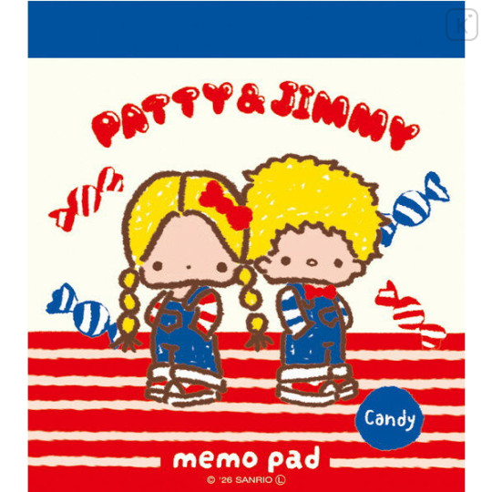 Japan Sanrio Memo Pad - Patty & Jimmy : Snack Party - 1