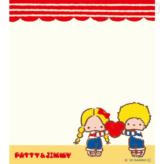 Japan Sanrio Memo Pad - Patty & Jimmy : Snack Party - 3