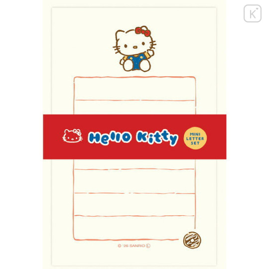 Japan Sanrio Mini Letter Set - Hello Kitty : Snack Party - 1