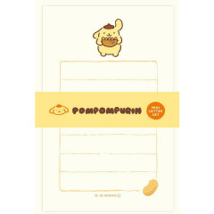 Japan Sanrio Mini Letter Set - Pompompurin : Snack Party