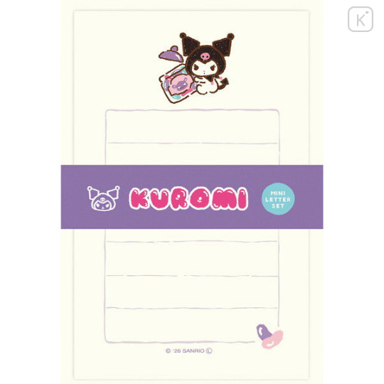 Japan Sanrio Mini Letter Set - Kuromi : Snack Party - 1