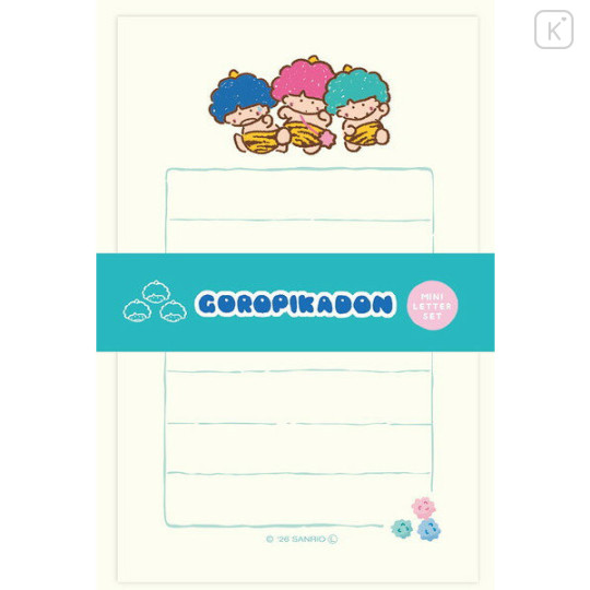 Japan Sanrio Mini Letter Set - Goropikadon : Snack Party - 1