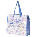 Japan Chiikawa Souvenir Laminated Woven PP Eco Shopping Bag - Chiikawa & Hachiware & Usagi : Chiikawa Park Flag Purple - 4