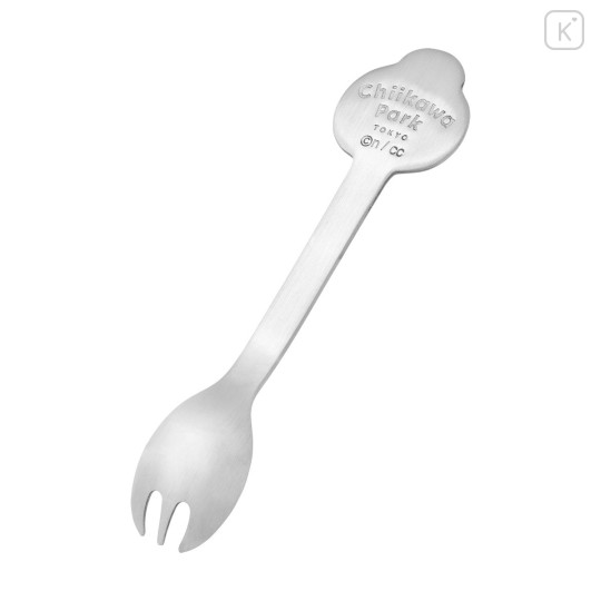 Japan Chiikawa Stainless Steel Spoon - Ode : Chiikawa Park Embossed Face - 5