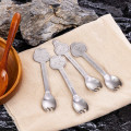 Japan Chiikawa Stainless Steel Spoon - Chiikawa : Chiikawa Park Embossed Face Prisoner - 3