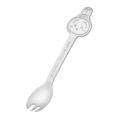 Japan Chiikawa Stainless Steel Spoon - Usagi : Chiikawa Park Embossed Face Prisoner