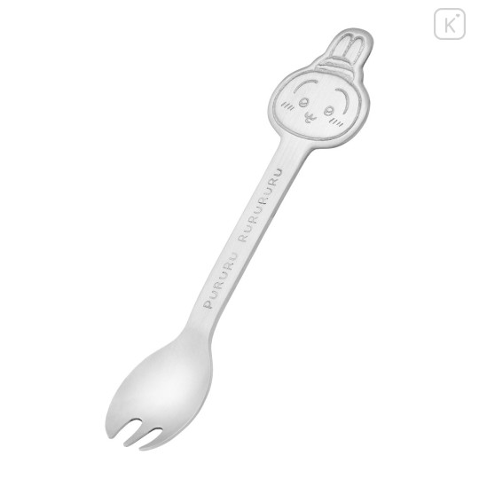 Japan Chiikawa Stainless Steel Spoon - Usagi : Chiikawa Park Embossed Face Prisoner - 4