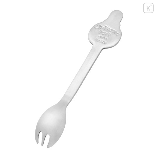 Japan Chiikawa Stainless Steel Spoon - Usagi : Chiikawa Park Embossed Face Prisoner - 5