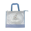 Japan Peanuts Souvenir Laminated Woven PP Eco Shopping Bag - Snoopy & Woodstock : New Life Collection Blue - 1