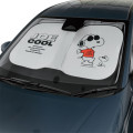 Japan Peanuts Accordion Car Sunshade (M) - Snoopy : Joe Cool Sliver - 1