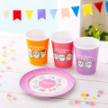 Japan Chiikawa Melamine Cup - Furuhonya Kani-chan & Momonga : Chiikawa Park Paper Cup Style Purple - 2