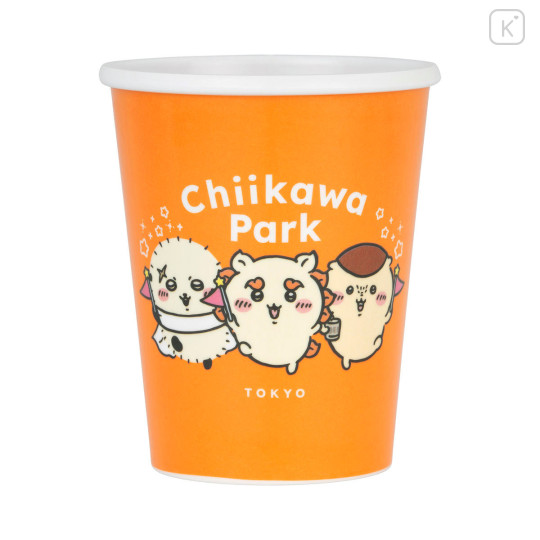 Japan Chiikawa Melamine Cup - Kurimanju & Rakko & Shisa : Chiikawa Park Paper Cup Style Orange - 4