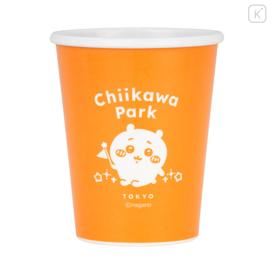 Japan Chiikawa Melamine Cup - Kurimanju & Rakko & Shisa : Chiikawa Park Paper Cup Style Orange - 5