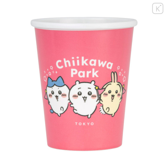 Japan Chiikawa Melamine Cup - Chiikawa & Hachiware & Usagi : Chiikawa Park Paper Cup Style Pink - 1