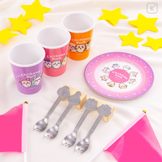 Japan Chiikawa Melamine Cup - Chiikawa & Hachiware & Usagi : Chiikawa Park Paper Cup Style Pink - 3