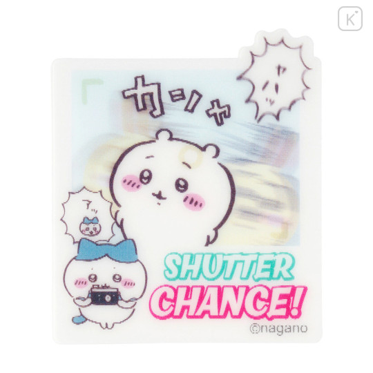 Japan Chiikawa Die-cut Vinyl Sticker - Chiikawa & Hachiware : Chiikawa Park Photo Time - 2