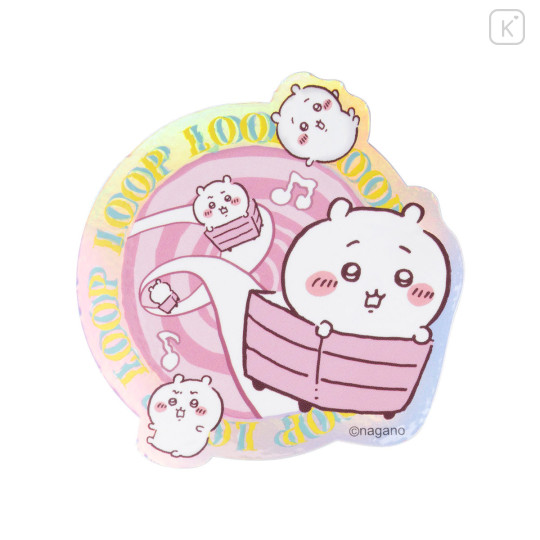 Japan Chiikawa Die-cut Vinyl Sticker - Chiikawa : Chiikawa Park Alarm Clock Corridor Pink - 1