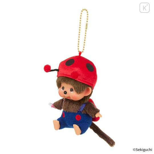 Japan Monchhichi Plush Keychain - Ladybug Monchhichi-kun - 2