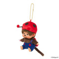 Japan Monchhichi Plush Keychain - Ladybug Monchhichi-kun - 2