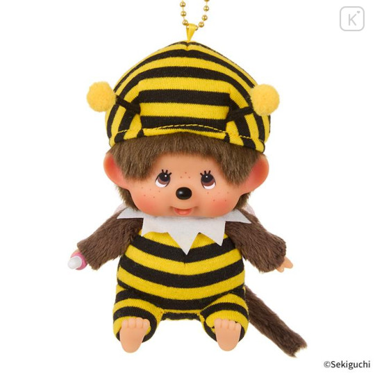 Japan Monchhichi Plush Keychain - Honeybee Monchhichi-kun - 1