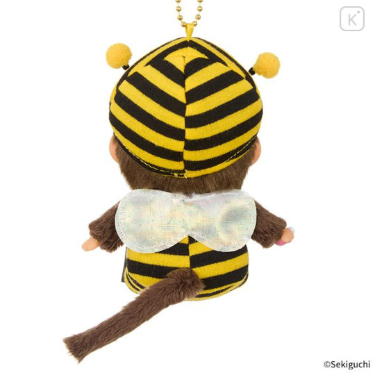 Japan Monchhichi Plush Keychain - Honeybee Monchhichi-kun - 2