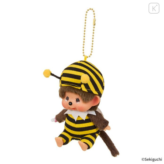 Japan Monchhichi Plush Keychain - Honeybee Monchhichi-kun - 3