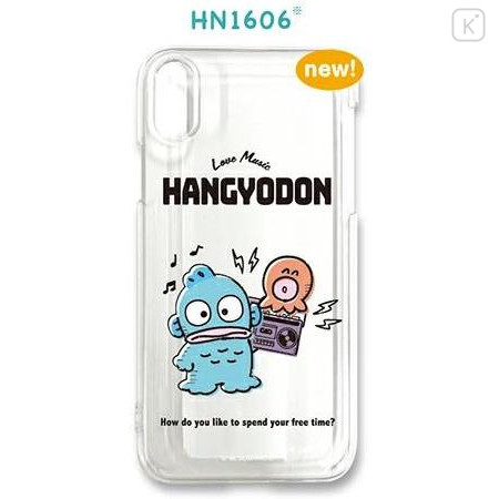 Japan Sanrio Clear Smartphone Case - Hangyodon : Love Music - 1