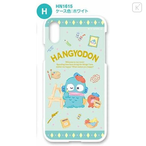 Japan Sanrio White Smartphone Case - Hangyodon : Painter - 1