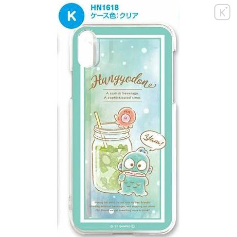 Japan Sanrio Clear Smartphone Case - Hangyodon : Drink - 1