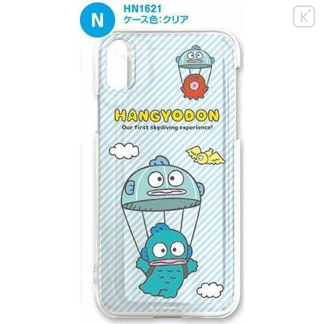 Japan Sanrio Clear Smartphone Case - Hangyodon : Skydriving - 1
