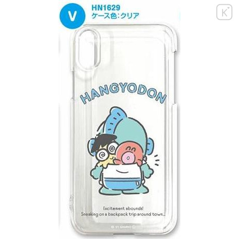 Japan Sanrio Clear Smartphone Case - Hangyodon : Backpack Trip - 1